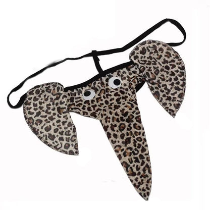 galleryman.com - Men's Funny Sexy Elephant Nose G-string Underwear  Leopard