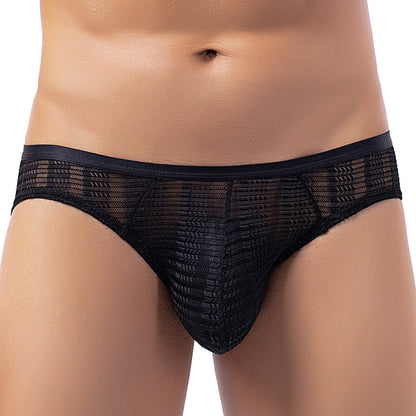 galleryman.com - Men's Lace Briefs U Convex Pouch Underwear Black