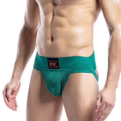 galleryman.com - Men's Stretch Mesh Jockstrap Underwear Green