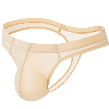 galleryman.com - Men's Translucent Ultra Thin Thong Underwear Beige