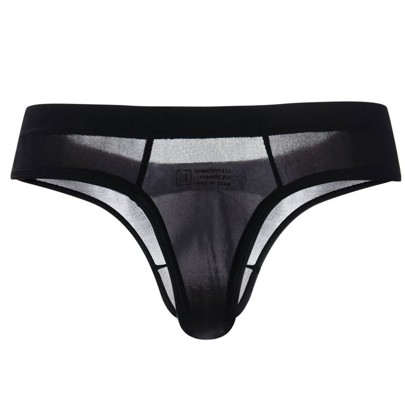 galleryman.com - Men's Translucent Ultra Thin Thong Underwear Black