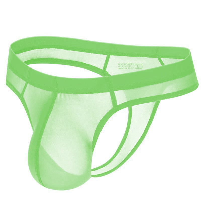 galleryman.com - Men's Translucent Ultra Thin Thong Underwear Green