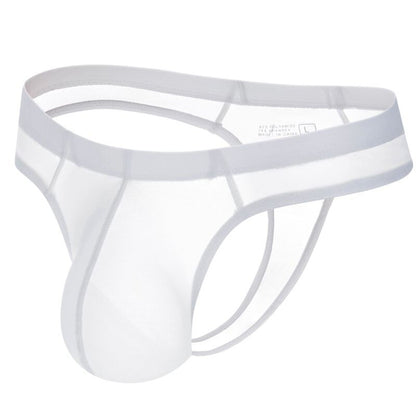 galleryman.com - Men's Translucent Ultra Thin Thong Underwear White