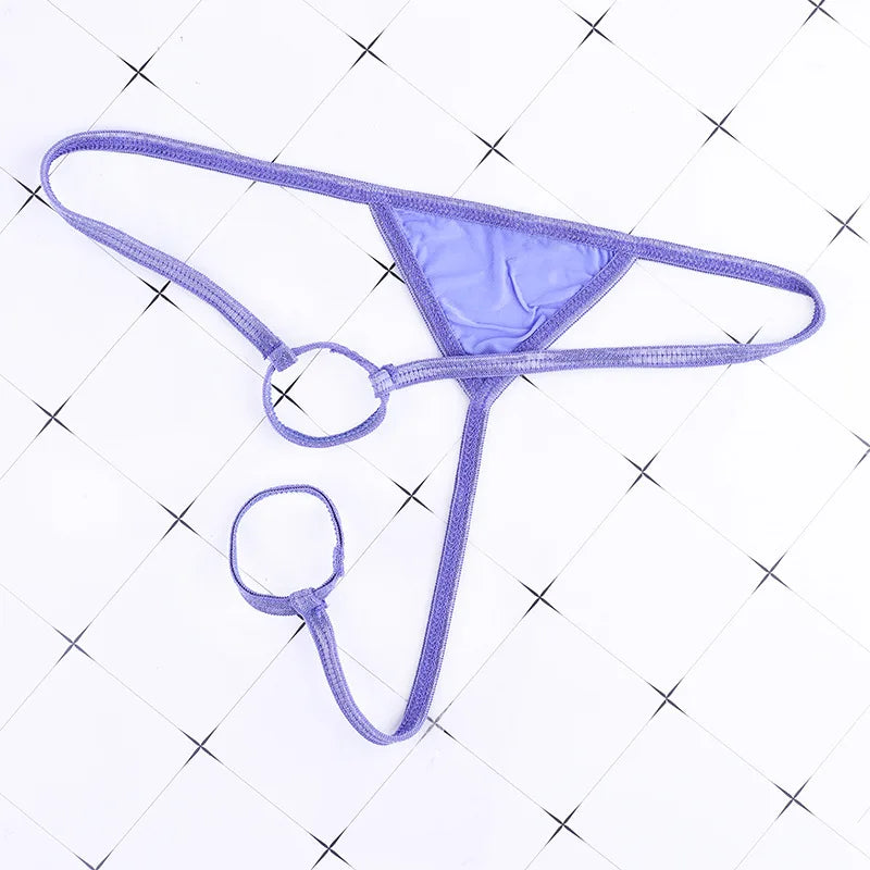 galleryman.com - Thong G-String Rings Support Underwear for Male Member Purple