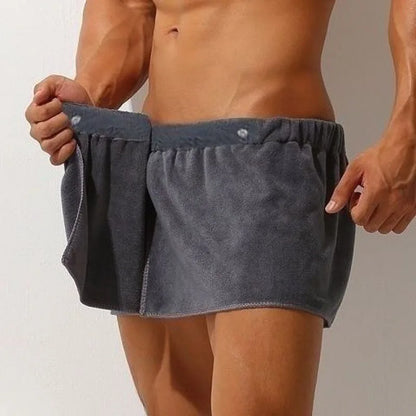 Men’s Adjustable Wrap Towel – Bath & Beach in Gray by Gallery Man