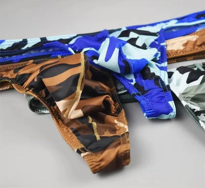 Men Camouflage Thong Bulge Pouch Design Underwear by Gallery Man