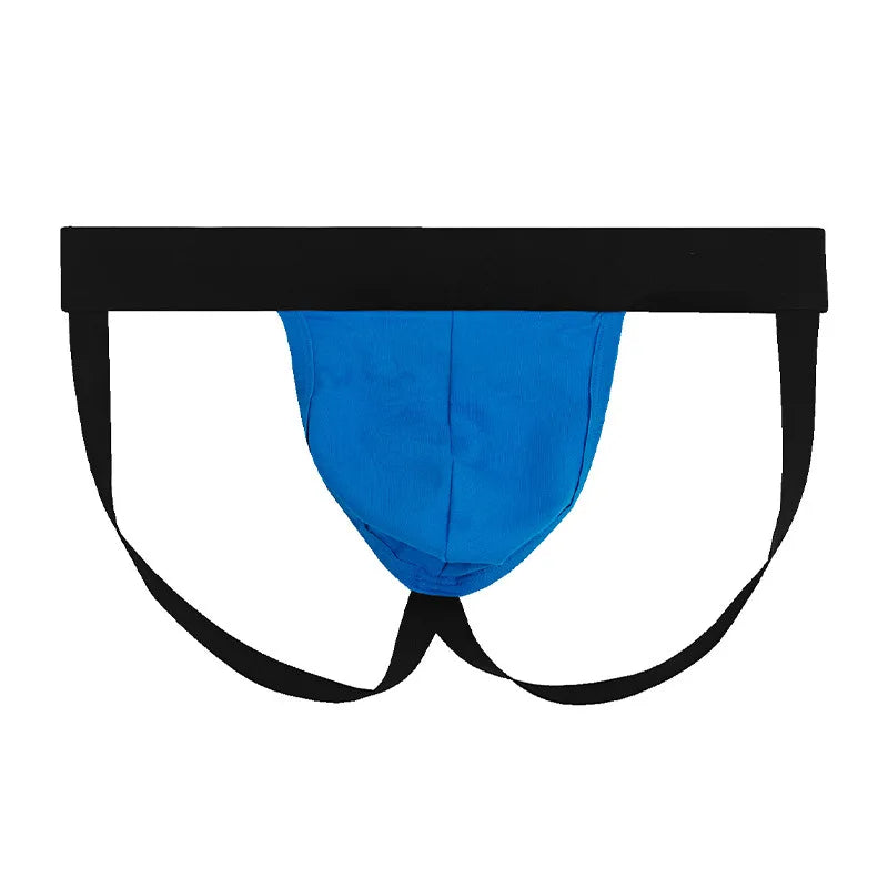 Men's Classic Elastic Jockstrap in Blue by Gallery Man
