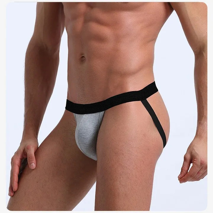 Men's Classic Elastic Jockstrap in Gray by Gallery Man