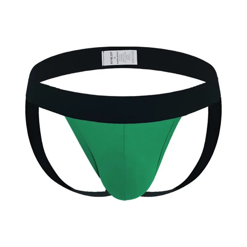 Men's Classic Elastic Jockstrap in Green by Gallery Man
