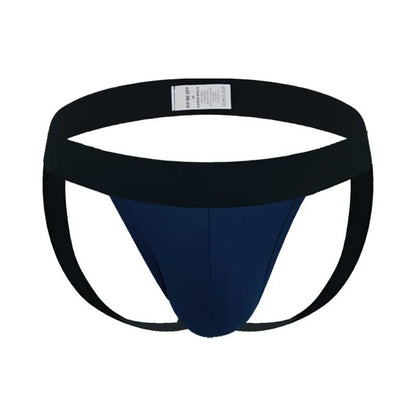 Men's Classic Elastic Jockstrap in Navy Blue by Gallery Man