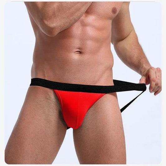 Men's Classic Elastic Jockstrap in Red by Gallery Man