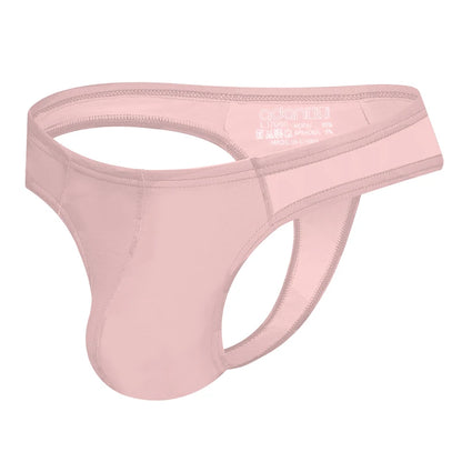 Men's Comfortable Thong Underwear in Pink by Gallery Man