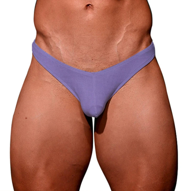 Men's Comfortable Thong Underwear in Purple by Gallery Man