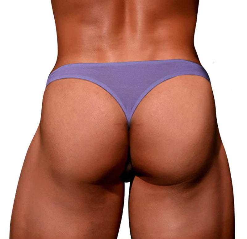Men's Comfortable Thong Underwear in Purple by Gallery Man