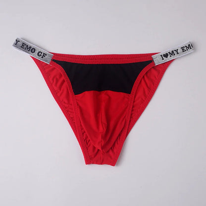 Men's Elastic Emo GF Briefs Thong Style with Raised Pouch in Red by Gallery Man