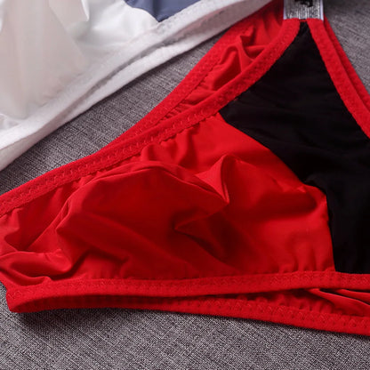 Men's Elastic Emo GF Briefs Thong Style with Raised Pouch in Red by Gallery Man