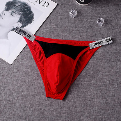 Men's Elastic Emo GF Briefs Thong Style with Raised Pouch in Red by Gallery Man