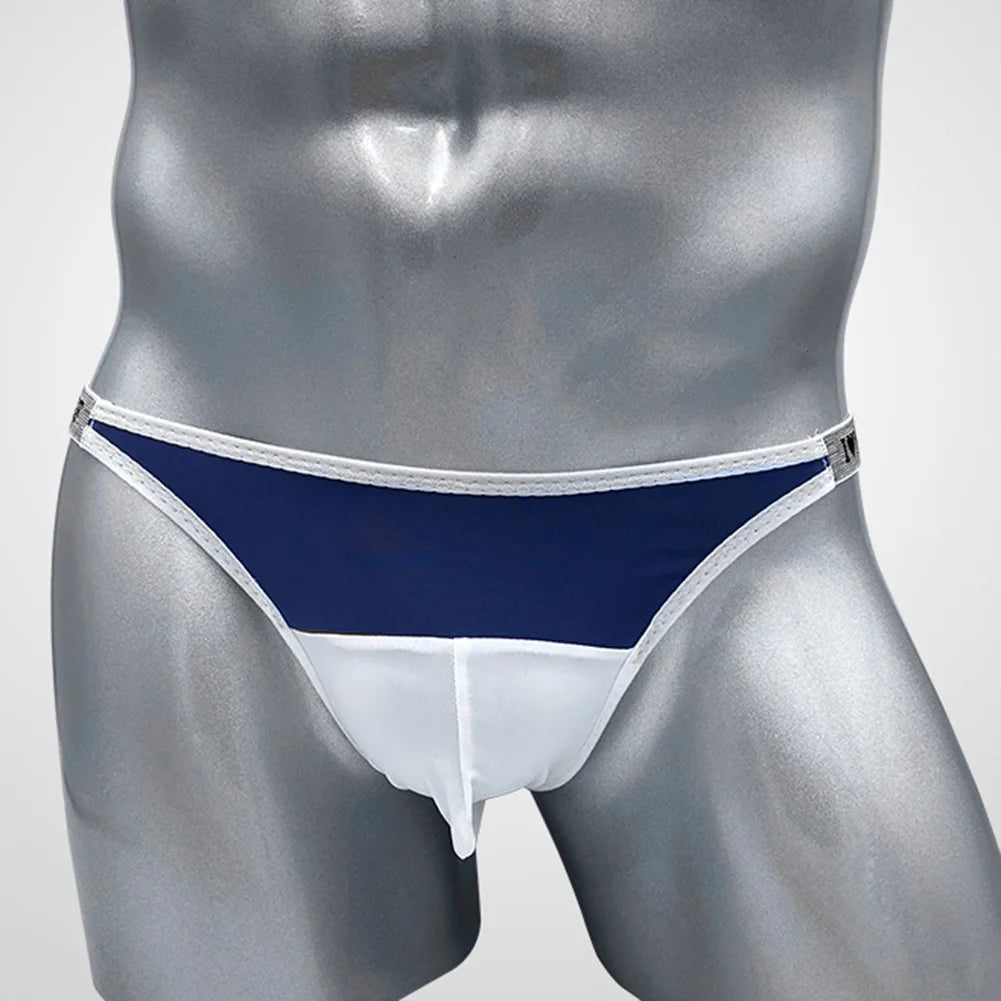Men's Elastic Emo GF Briefs Thong Style with Raised Pouch in White by Gallery Man