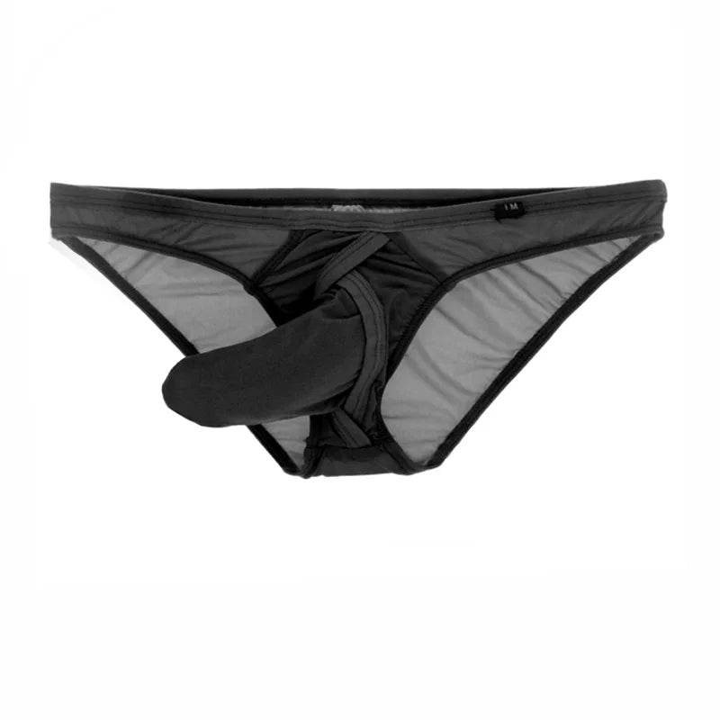 Men's Sexy Briefs Underwear with Elephant Nose Trunk in Black by Gallery Man