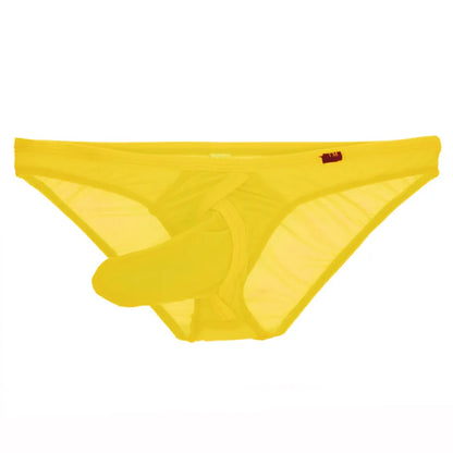 Men's Sexy Briefs Underwear with Elephant Nose Trunk in Yellow by Gallery Man