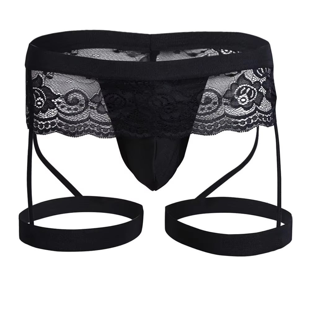 Men's Fashion Lingerie Underwear in Black by Gallery Man