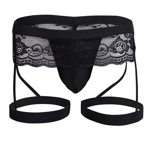Men's Fashion Lingerie Underwear in Black by Gallery Man