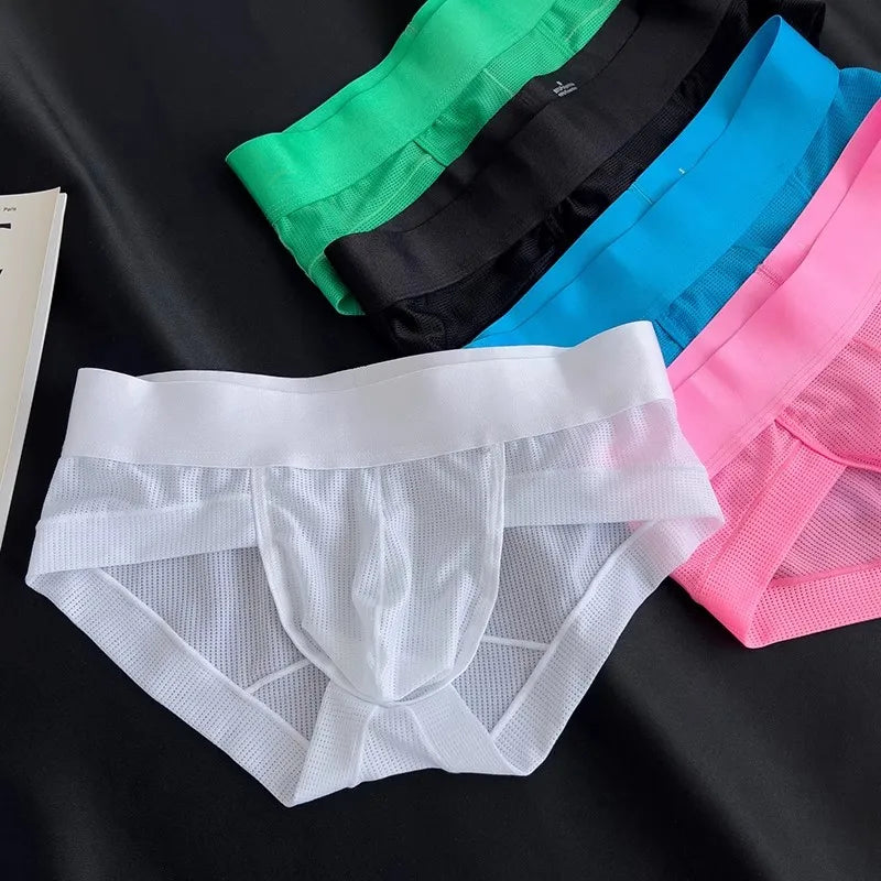 Men’s Ice Silk Cooling Briefs with Wide Waistband & Contour Pouch by Gallery Man