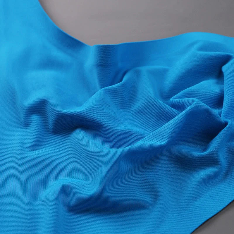 Men's Ice Silk Ultra Thin See Through Thong in Blue by Gallery Man