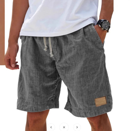 Men’s Loose Fit Drawstring Shorts – Retro Casual in Dark Gray by Gallery Man