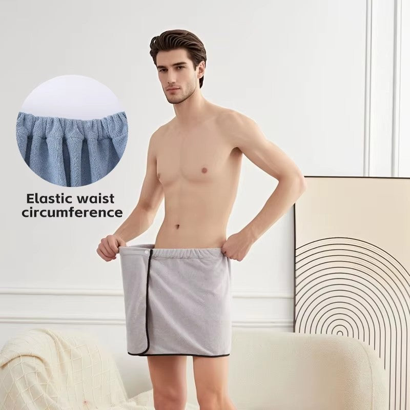 Men’s Quick-Dry Comfort Wrap Towel – Bath & Gym by Gallery Man