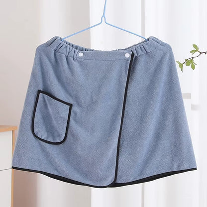 Men’s Quick-Dry Comfort Wrap Towel – Bath & Gym in Light Blue by Gallery Man