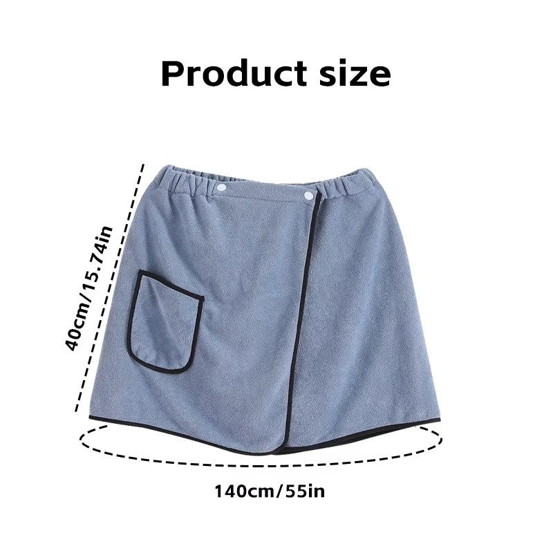 Men’s Quick-Dry Comfort Wrap Towel – Bath & Gym in Light Blue by Gallery Man