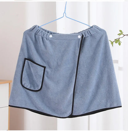 Men’s Quick-Dry Comfort Wrap Towel – Bath & Gym in Light Blue by Gallery Man