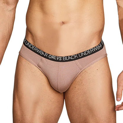 Men Sexy Elegant Cotton Briefs Underwear Low Rise in Pink by Gallery Man