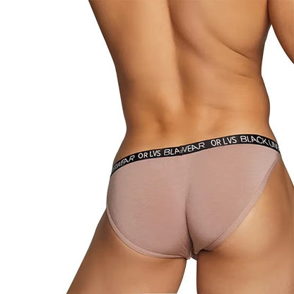 Men Sexy Elegant Cotton Briefs Underwear Ultra Low Rise in Pink by Gallery Man