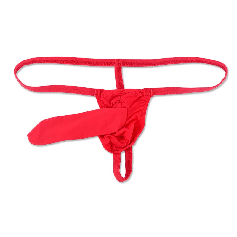 Men Sexy Thong G-String Elephant Nose Underwear in Red by Gallery Man