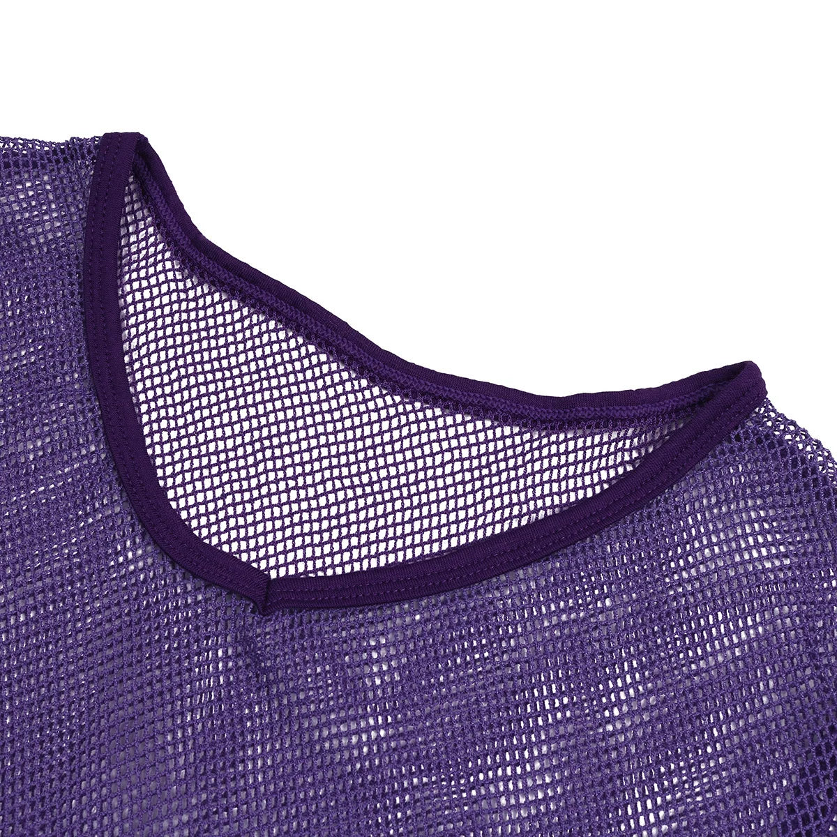 Men’s Sheer Mesh T-Shirt – Breathable Slim Fit See-Through Top in Purple by Gallery Man