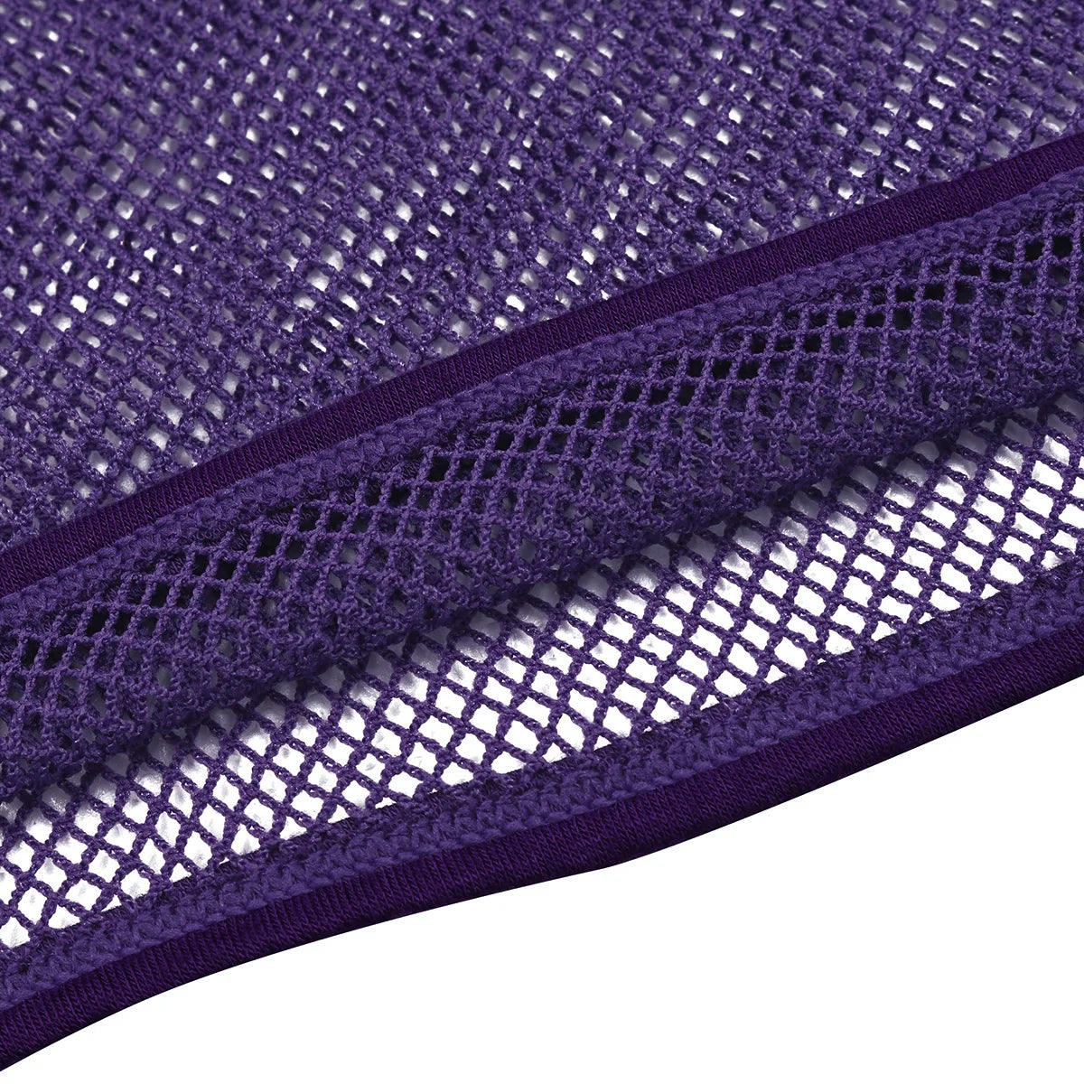 Men’s Sheer Mesh T-Shirt – Breathable Slim Fit See-Through Top in Purple by Gallery Man