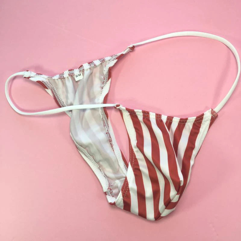 Men's Stylish Striped Printed G-String Thong By Gallery Man