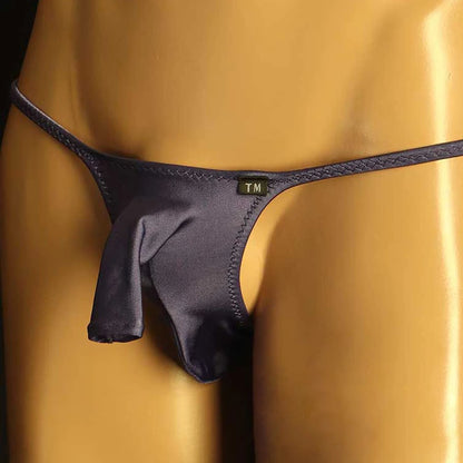 Men’s Ultra-Soft Elephant Nose Pouch Thong in Purple by Gallery Man