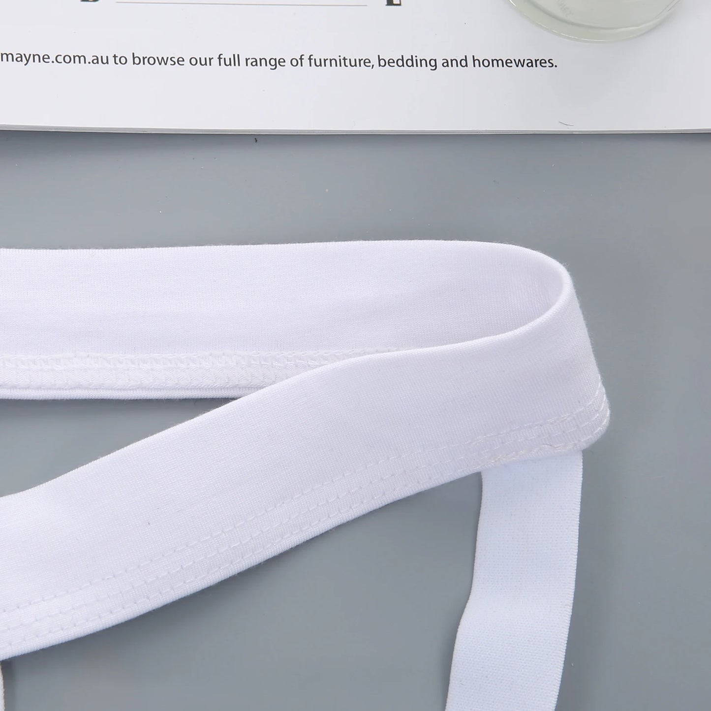 Men's Ultra-Thin Mesh Jockstrap – Raised U-Convex Pouch in White by Gallery Man