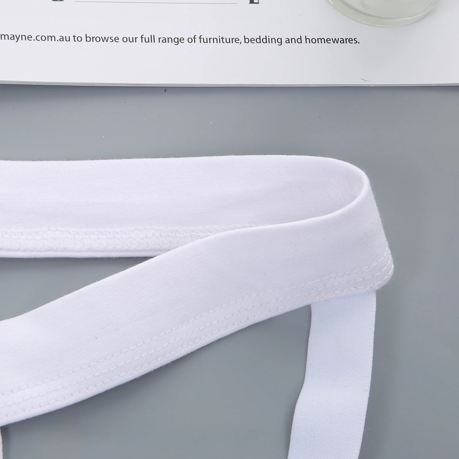 Men's Ultra-Thin Mesh Jockstrap – Raised U-Convex Pouch in White by Gallery Man