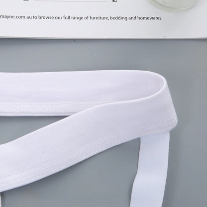 Men's Ultra-Thin Mesh Jockstrap – Raised U-Convex Pouch in White by Gallery Man