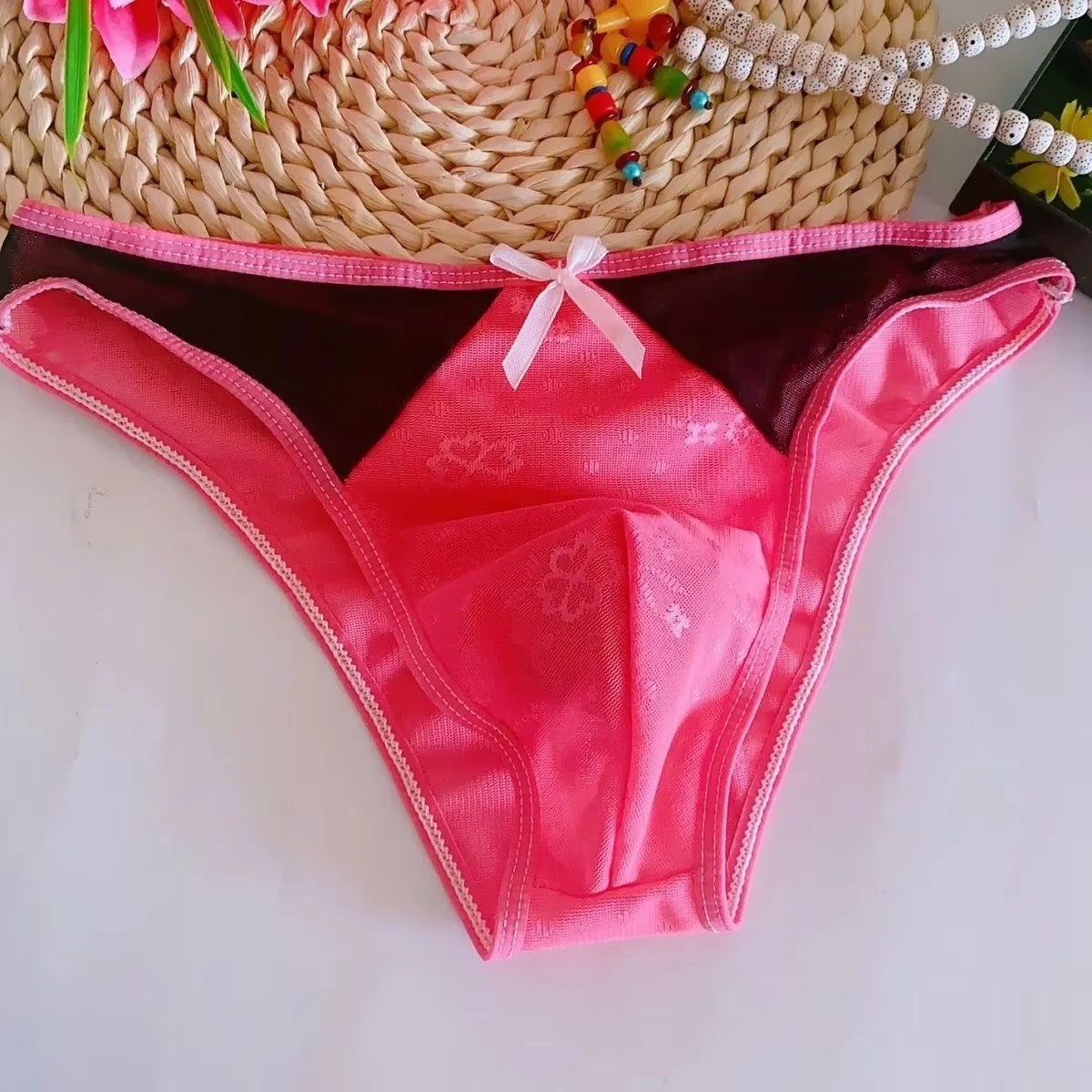 Men's Ultra-Thin Panties with Bulge Pouch in Rose by Gallery Man