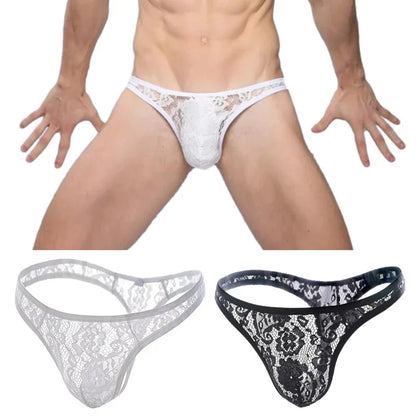 Men's Sexy Lace Lingerie Thongs Underwear by Gallery Man