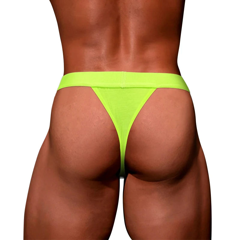 Men's Sexy Thongs Briefs Comfortable Underwear in Green by Gallery Man