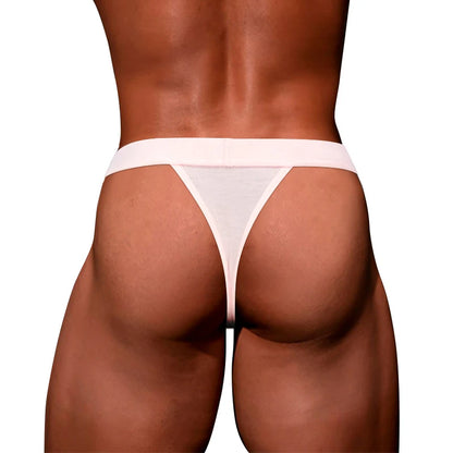Men's Sexy Thongs Briefs Comfortable Underwear in Pink by Gallery Man