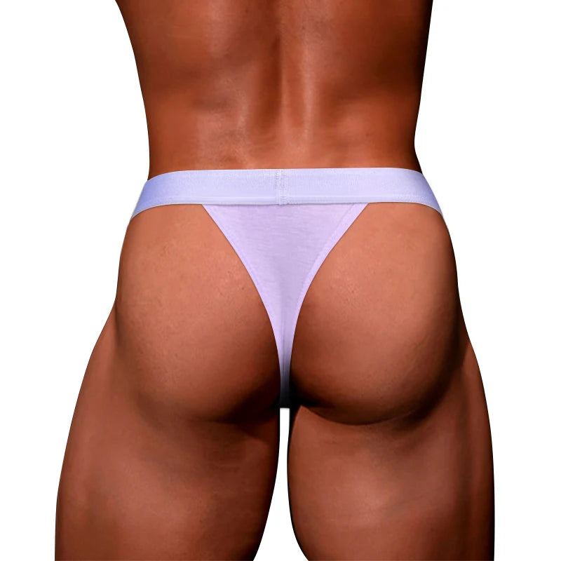 Men's Sexy Thongs Briefs Comfortable Underwear in Purple by Gallery Man