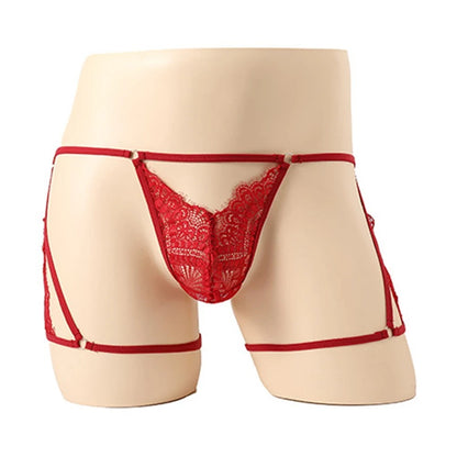Men Lace Thongs G String Bulge Pouch Knickers
