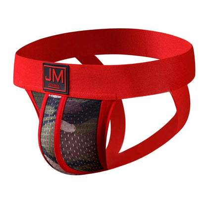 Men Jockstrap Mesh Camouflage Workout Underwear